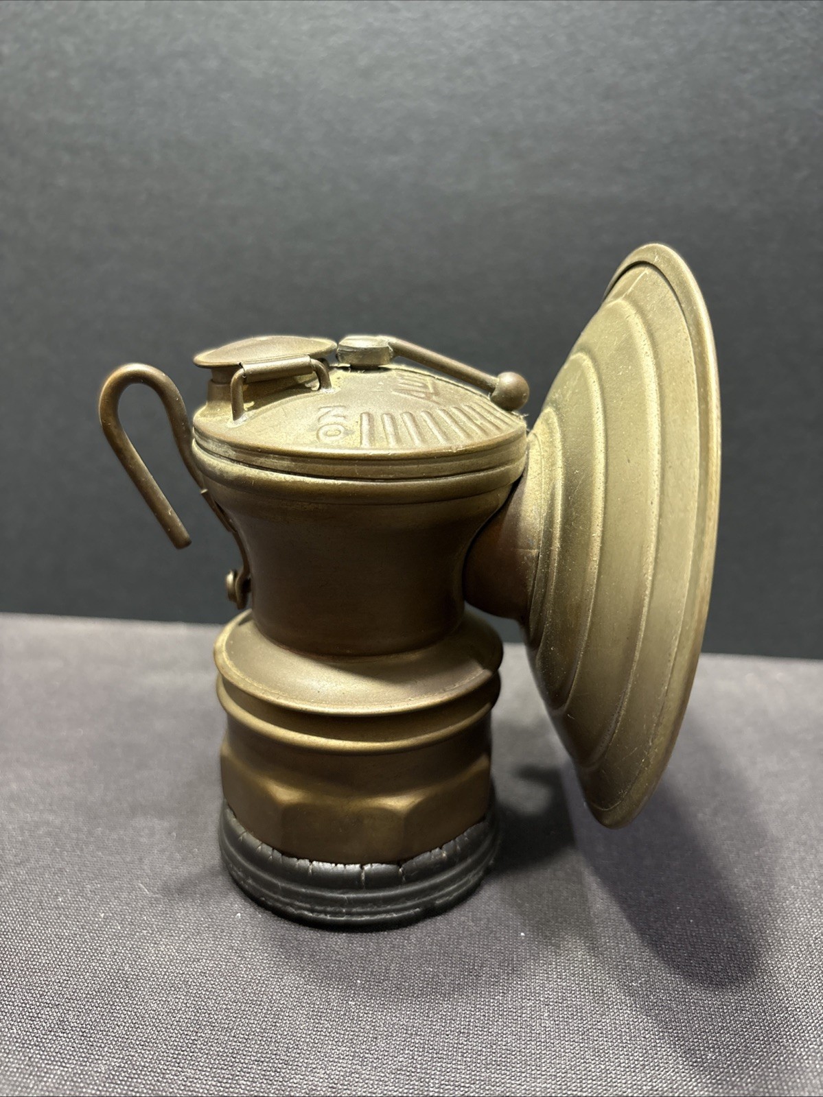 Vintage AUTO LITE Carbide Mining Lamp w/ Bumper Grip Universal Lamp Autolite