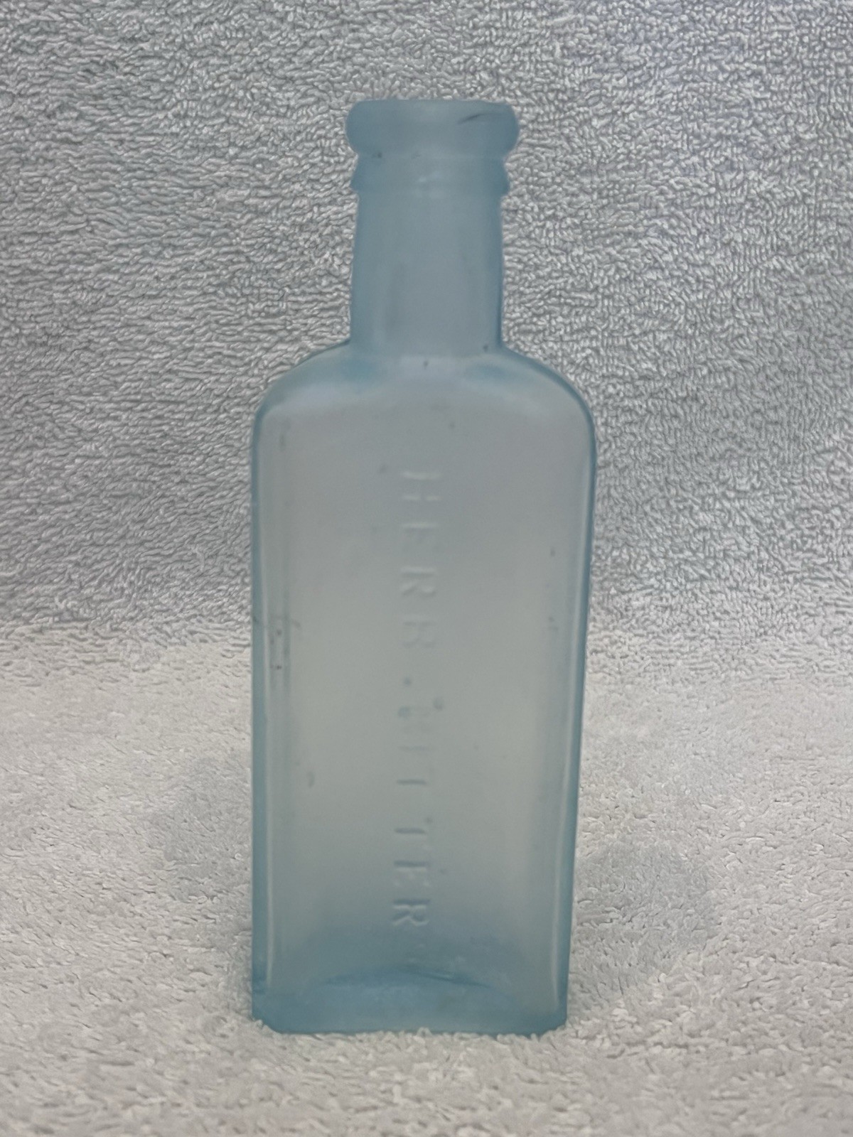 Antique 1880's S.B. GOFF'S HERB BITTERS- CAMDEN, N.J. Aqua Medicine Bottle