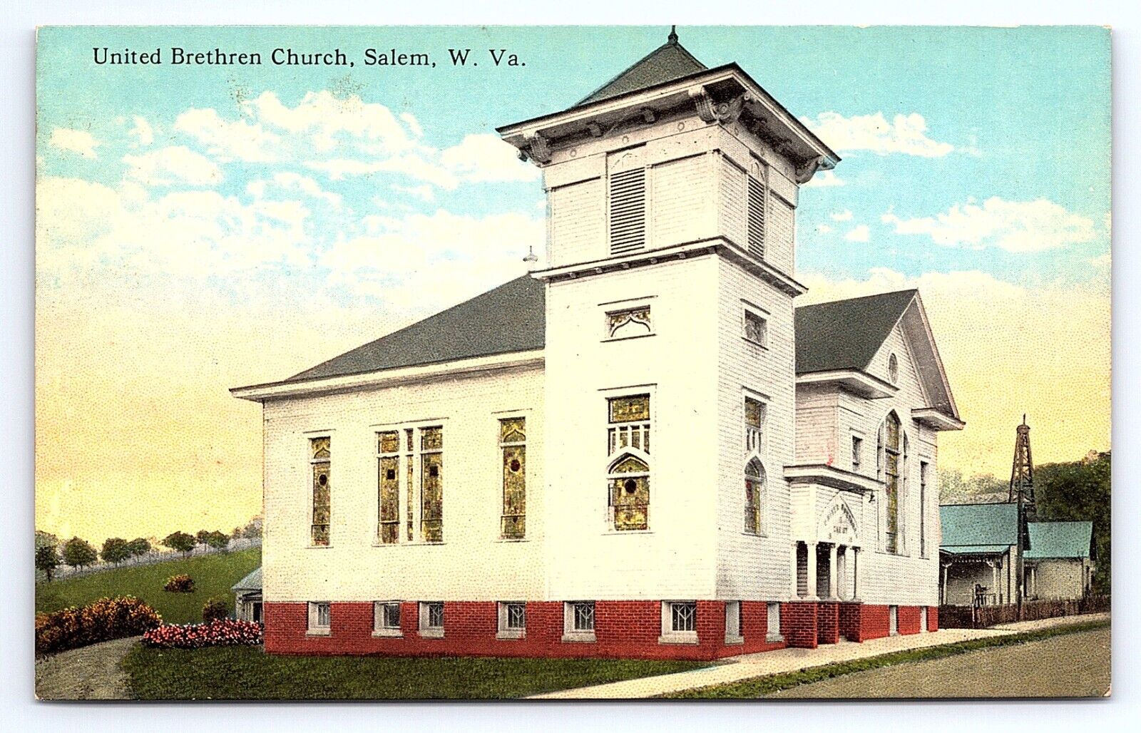 Postcard United Brethren Church Salem WV Divided Back Unposted
