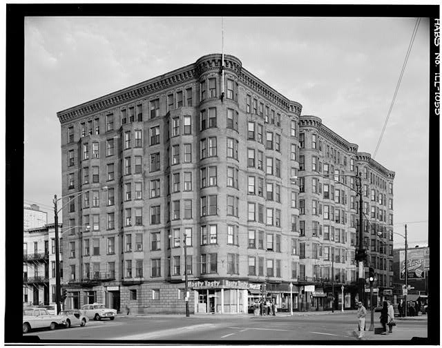 Photo:Chicago Illinois Plaza Hotel 1892 building hotels stores restaurants