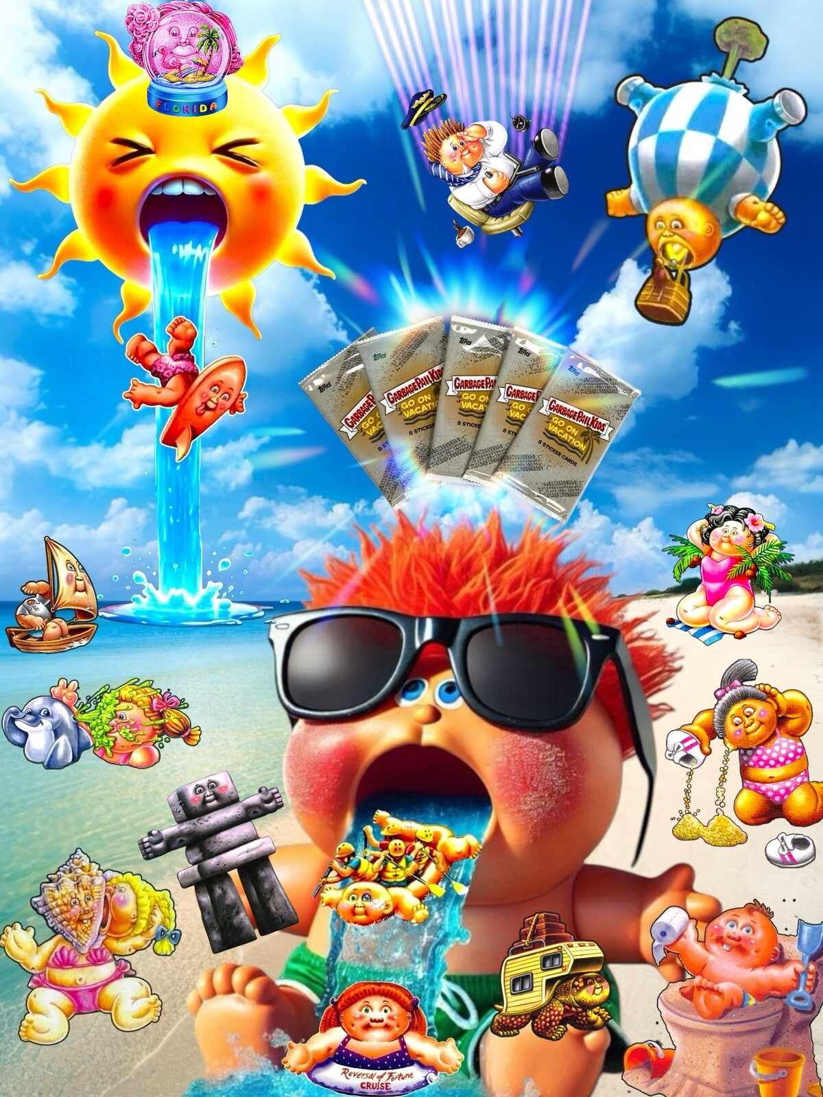 2021 GARBAGE PAIL KIDS GO ON VACATION - 200 BASE SET 💥SLEEVED💥