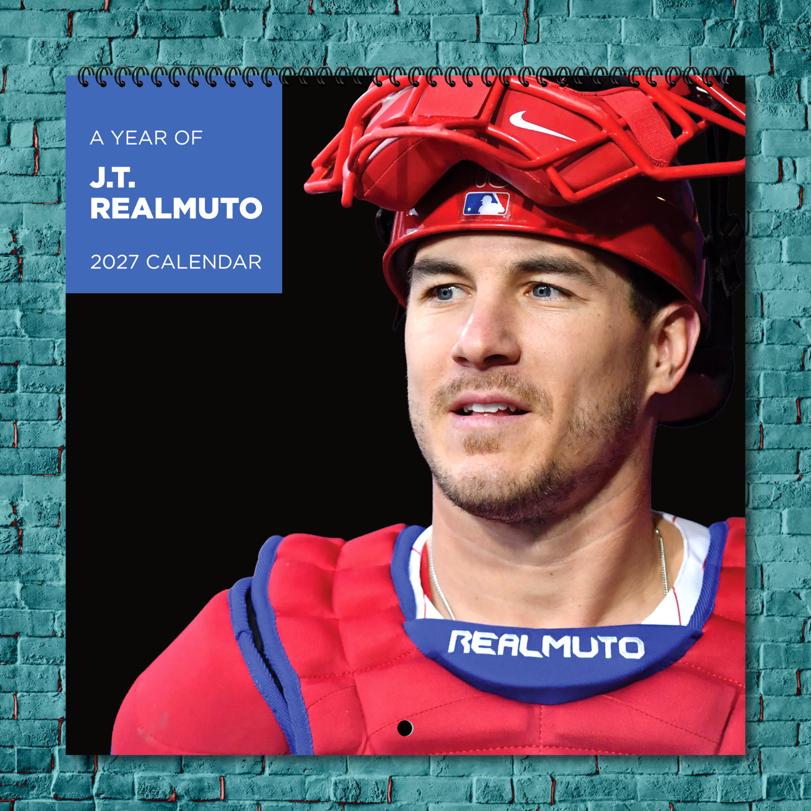 J.T. Realmuto 2027 Wall Calendar 12 Month Celebrity Photo Fan Collectible