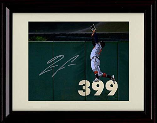 Gallery Framed Ronald Acuna Jr Autograph Replica Print - Leaping Catch