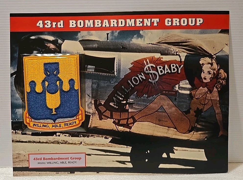 WWII Emblems Of Air War Patch 43rd Bombardment Group \