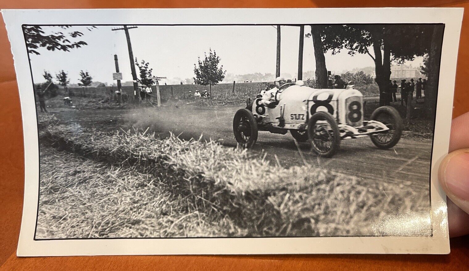 Vintage Elgin Road Race Photo, Number 8 Stutz Car