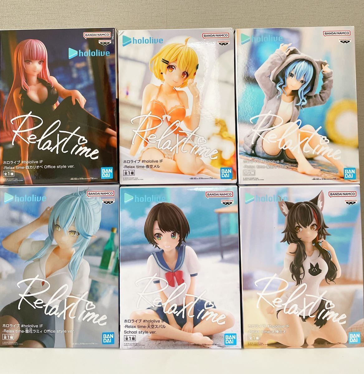 Lot 6 Set unopened items #hololive IF Holo Live Relax Time  figure From Japan