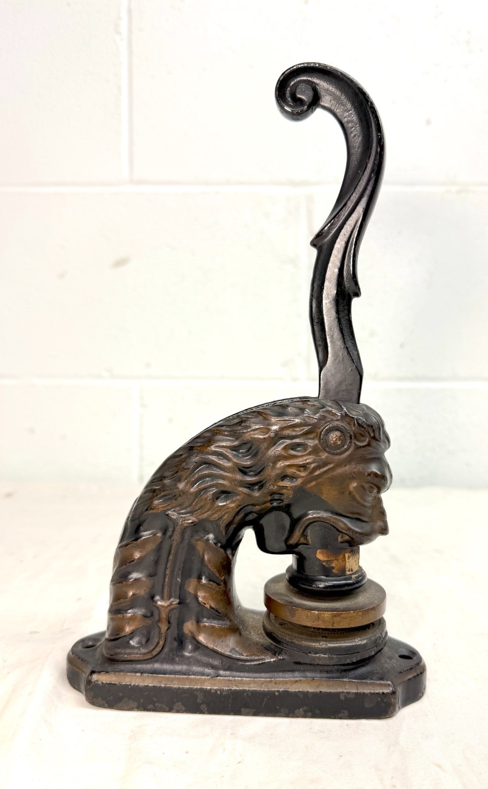 antique 1913 NY Dance Palace Co. lion figural seal notary public press embosser antique 1913 NY Dance Palace Co. lion figural seal notary public press embosser