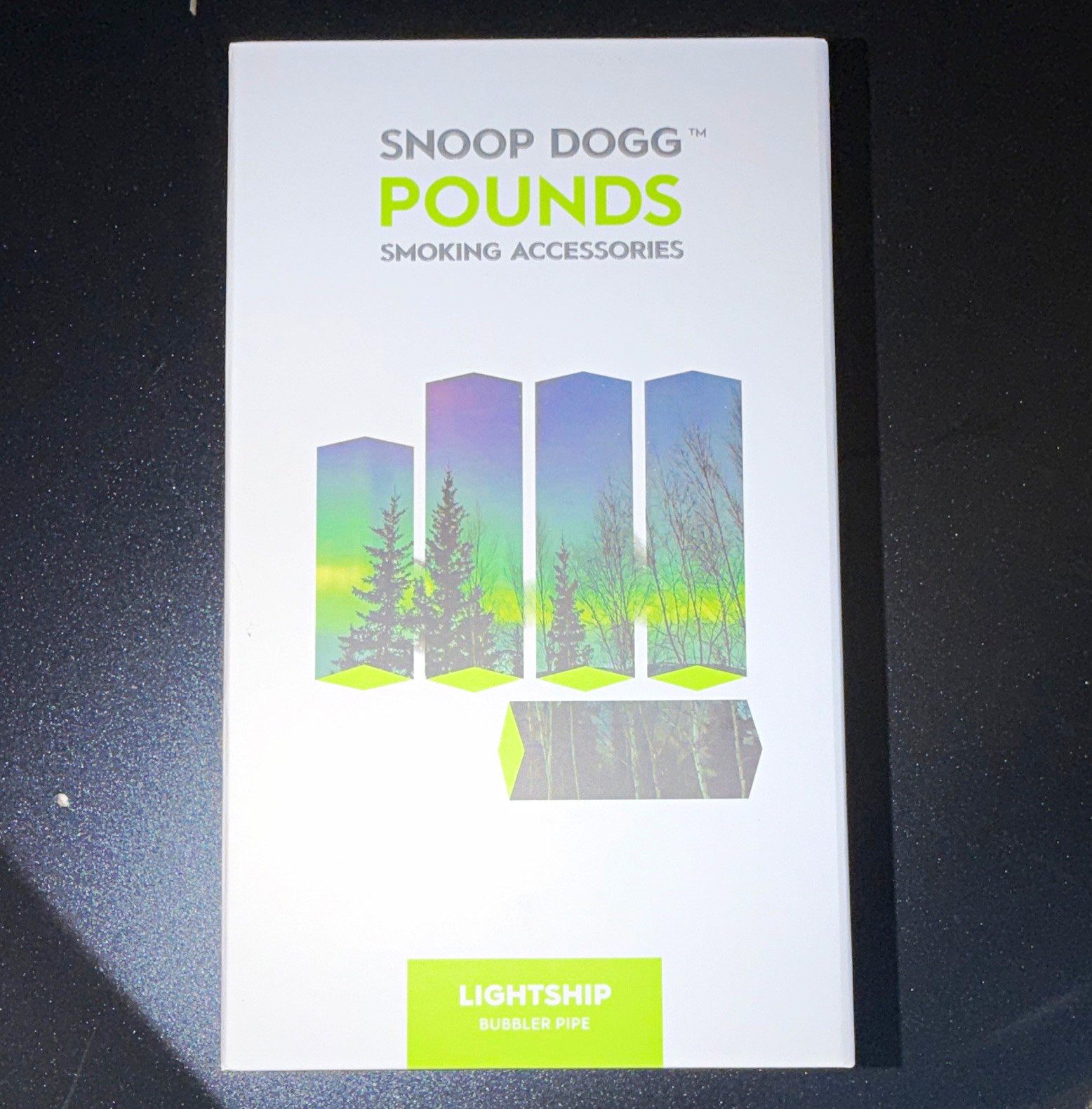 Snoop Dogg Pounds Lightship Bubbler Bubble Pipe Smoking Accessory Clear Purple