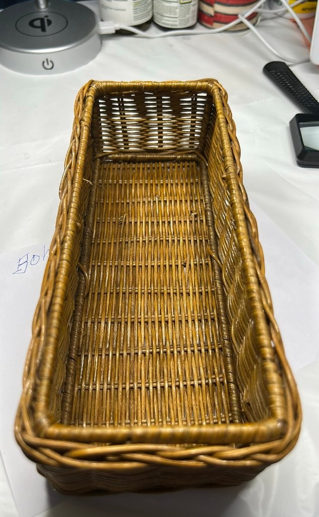 Vintage Rectangular Wicker Basket