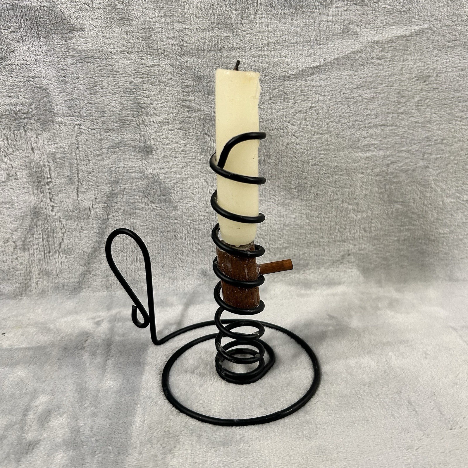 Vintage Courting Candle Primitive Candle Courting Candle Early American Spiral