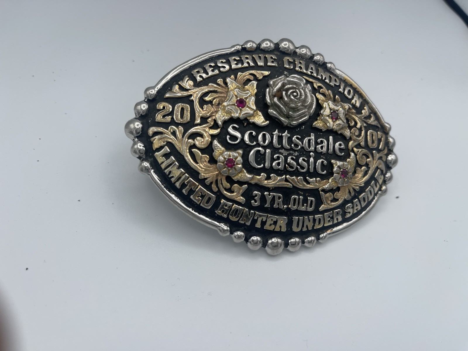 2007 Scottsdale Classic Reserve Champion Trophy Belt Buckle 