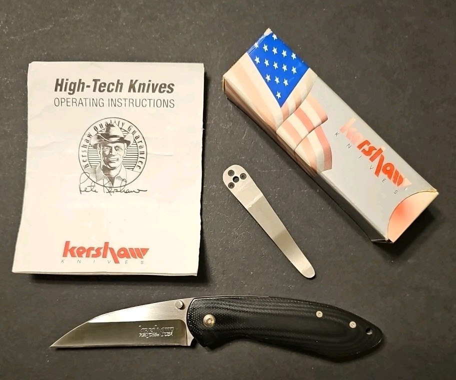 Kershaw 1500 Mini Task Ken Onion USA ATS-34 G10 Knife w/Box Papers No Clip Screw