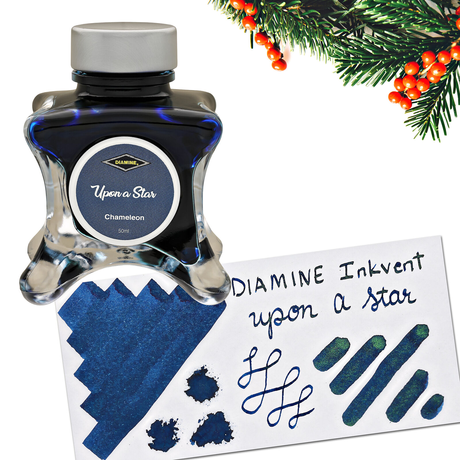 Diamine Inkvent Green Edition Chameleon Bottled Ink in Upon a Star - 50 mL - NEW