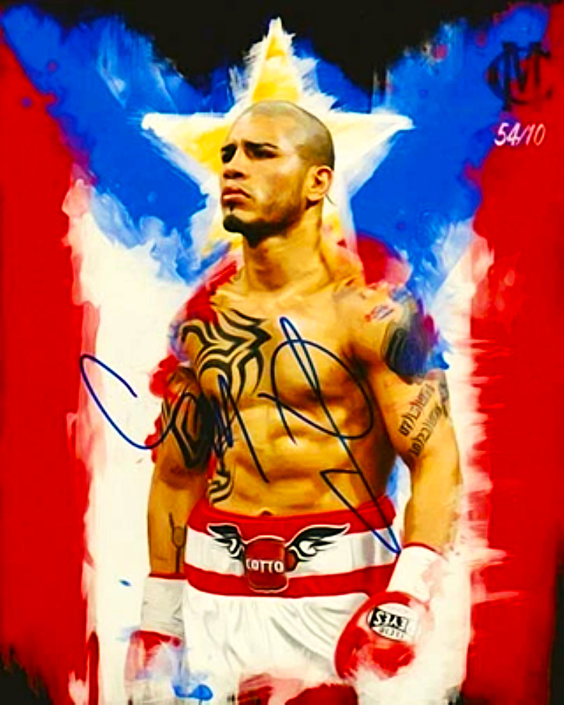 MIGUEL COTTO BOXING CHAMPION SIGNED REPRINT AUTOGRAPH 8\