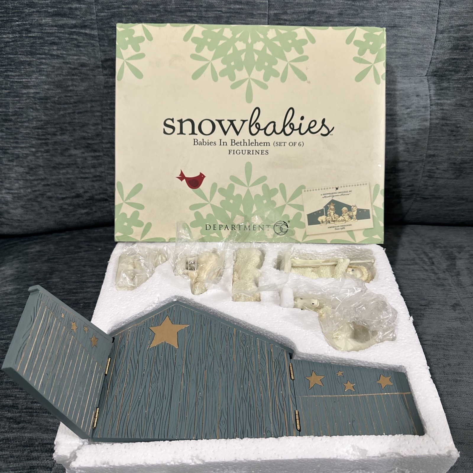 Dept 56 Snow babies Babies In Bethlehem (Set Of 6) Figurines Very Rare In Box