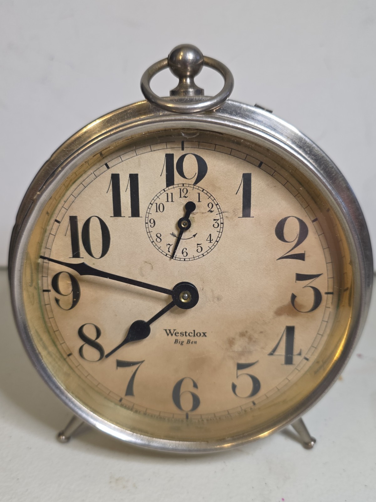 Antique Westclox Big Ben Loud Alarm Wind Up Windup Alarm Clock  1920s works