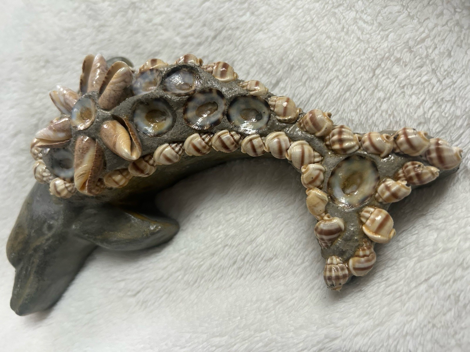 Ceramic Dolphin Made Of Seashells