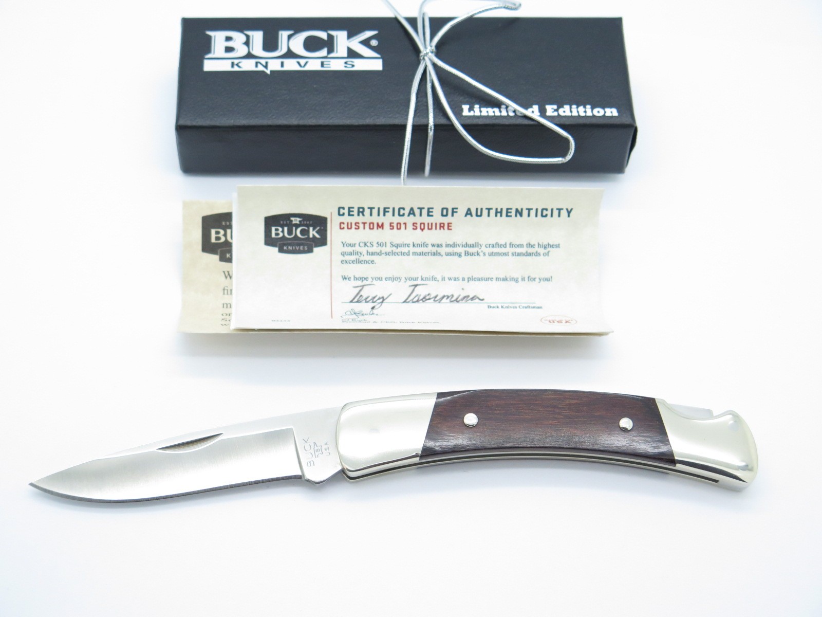 Buck Custom Shop 501 Squire S30V Blade Folding Lockback Pocket Knife