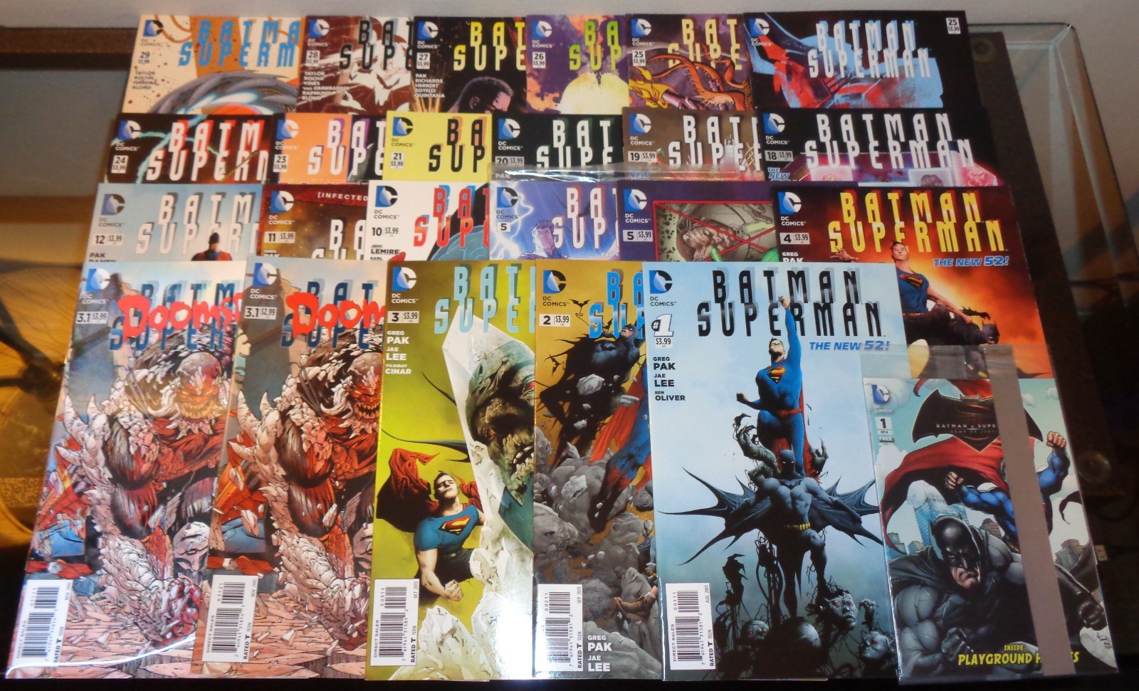 BATMAN SUPERMAN (2013) DC NEW 52 comic book (LOT OF 24) ranging # 1- 29 + (H-11)