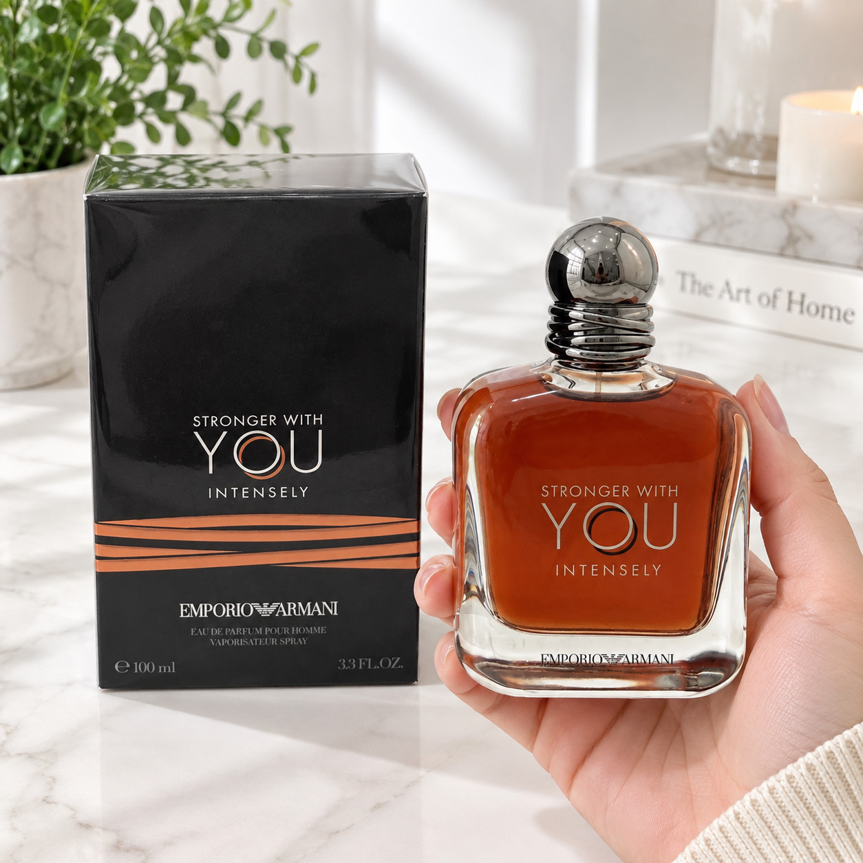 Emporio Stronger With You Intensely 3.3oz Spray for Men new open box