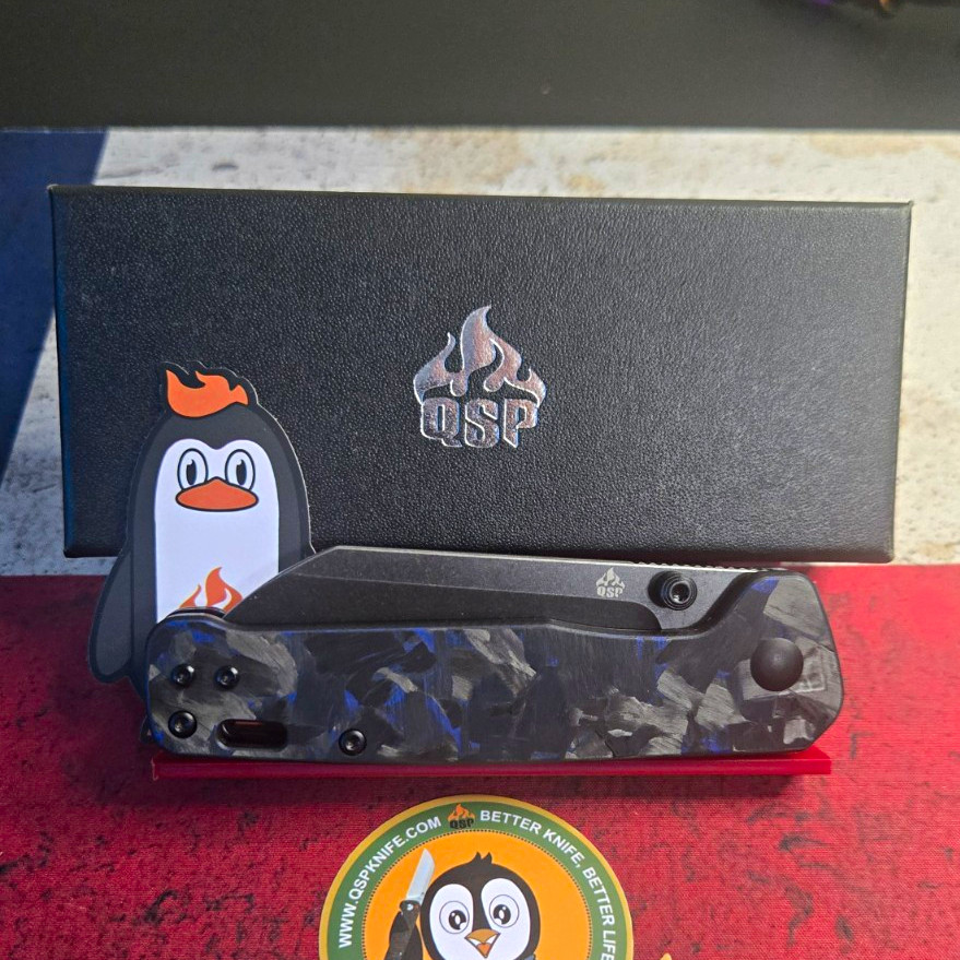 QSP Penguin V2 QS130V2-E2 D2 Sheepsfoot Plain Blue/Black CF G10