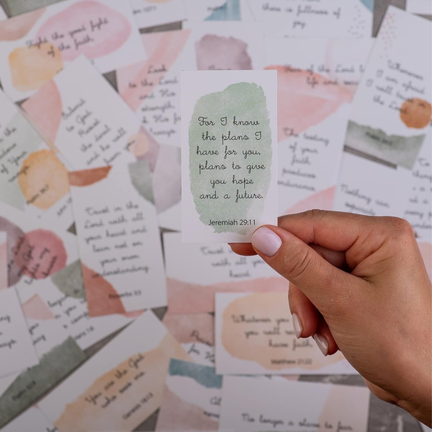60 Mini Prayer Cards with Inspirational Bible Verses - Ideal Thank You Notes
