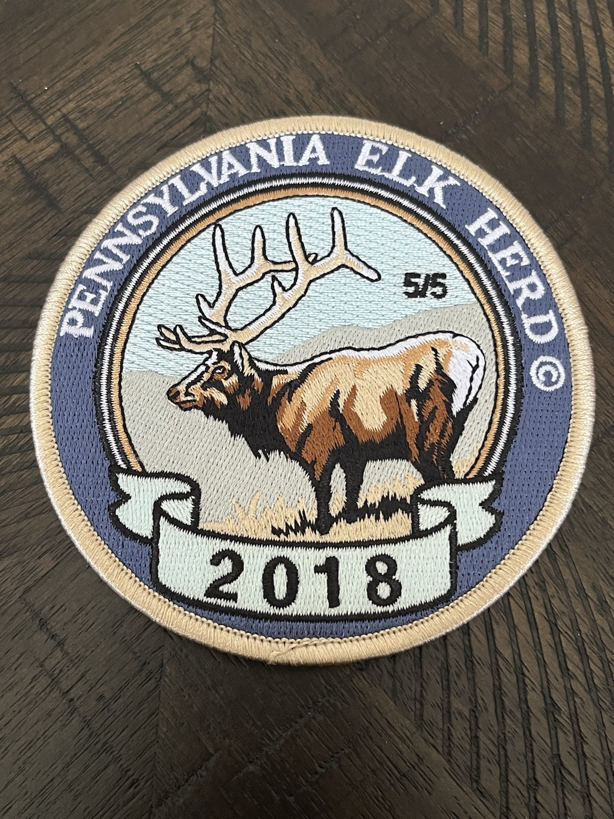 2018 PENNSYLVANIA ELK HERD PATCH 4” Diameter EXCELLENT CONDITION