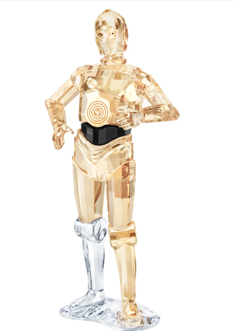 Swarovski Disney Figurine Star Wars C-3PO Brown Arm #5473052 New in Box