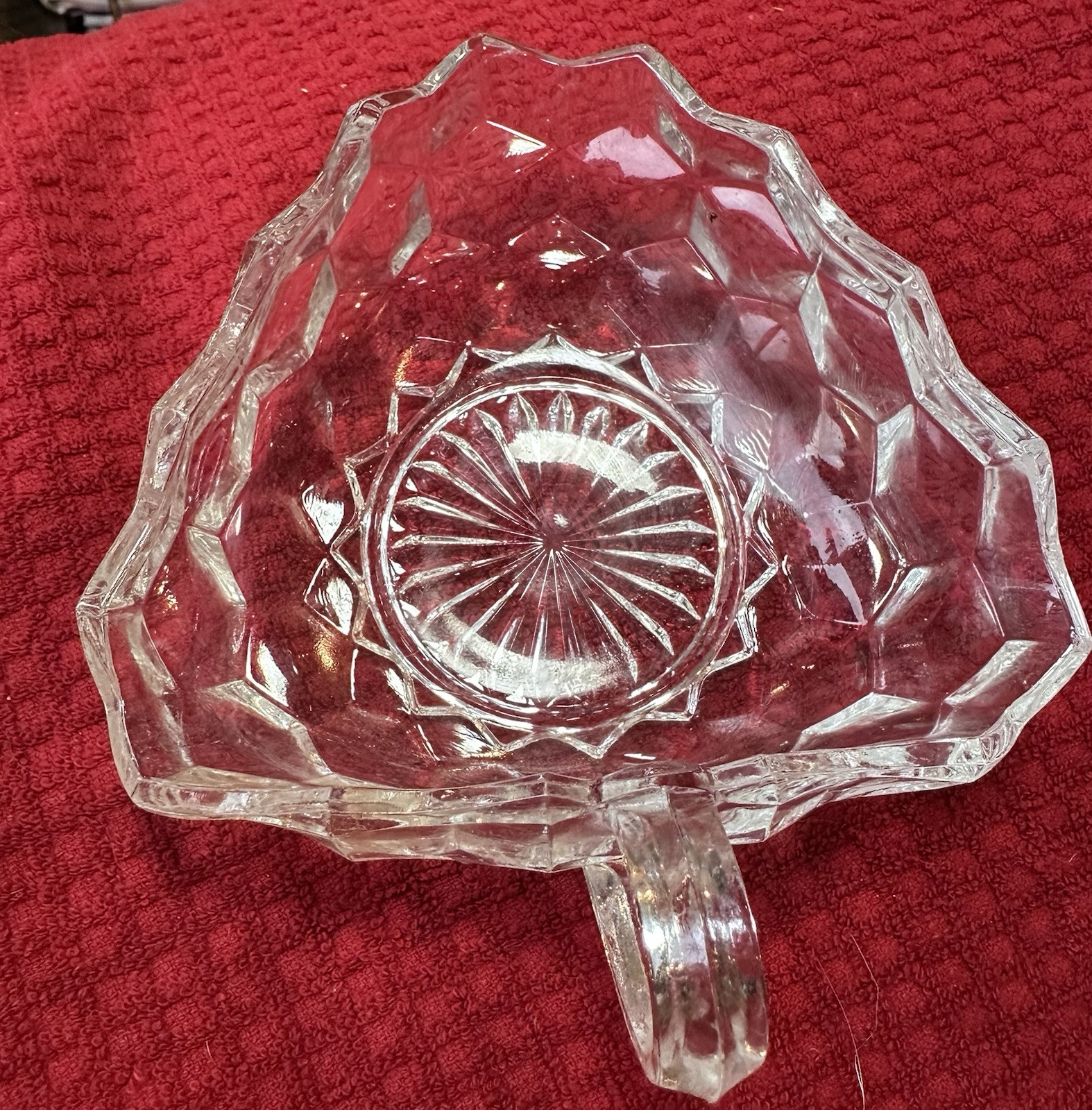 Vintage Classy Fostoria Crystal Handled Nappy Candy Dish No chips or cracks Vintage Classy Fostoria Crystal Handled Nappy Candy Dish No chips or cracks