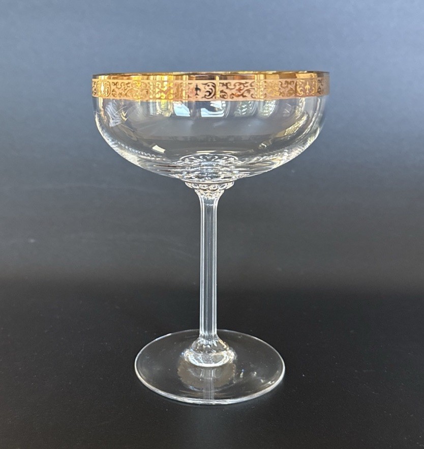 Lenox Autumn Wide Gold Band Champagne Coupe Or Sherbet Good Condition