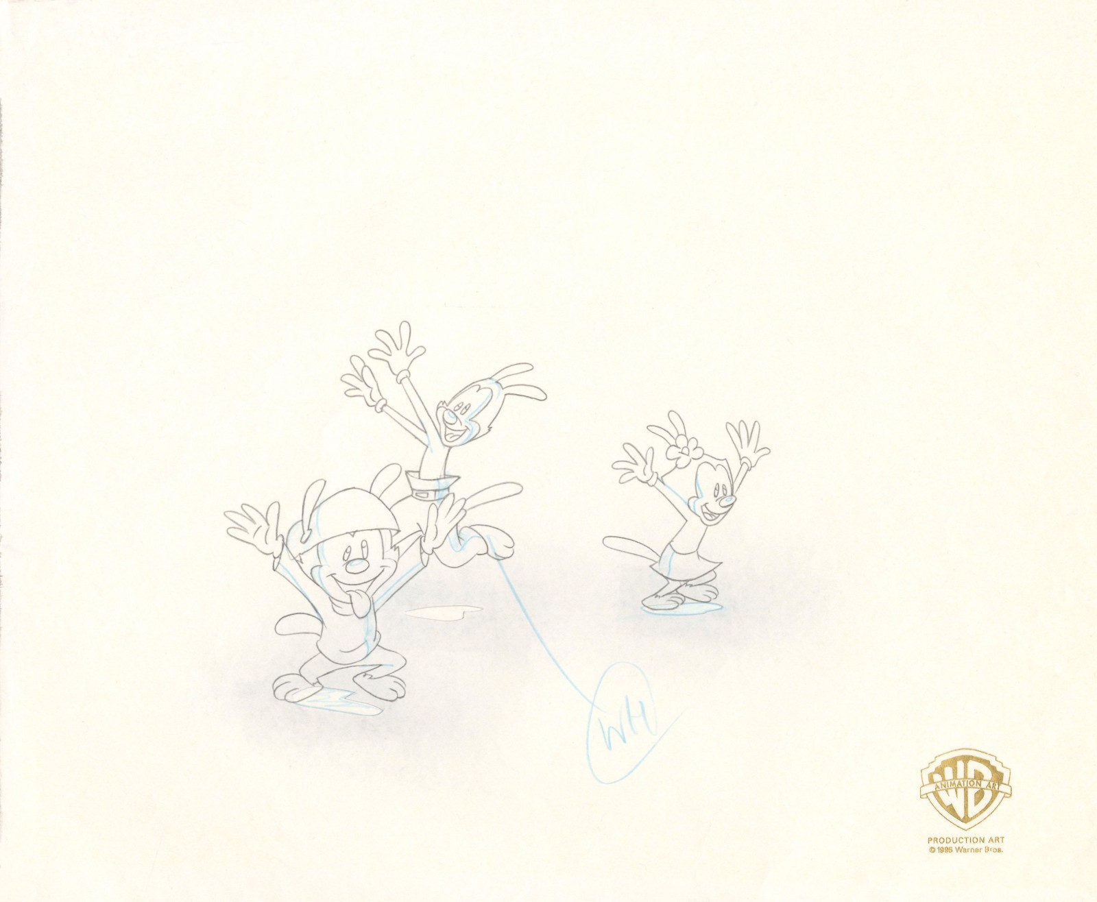 Animaniacs-Original Production Drawing-Yakko, Wakko, Dot- I'm Mad
