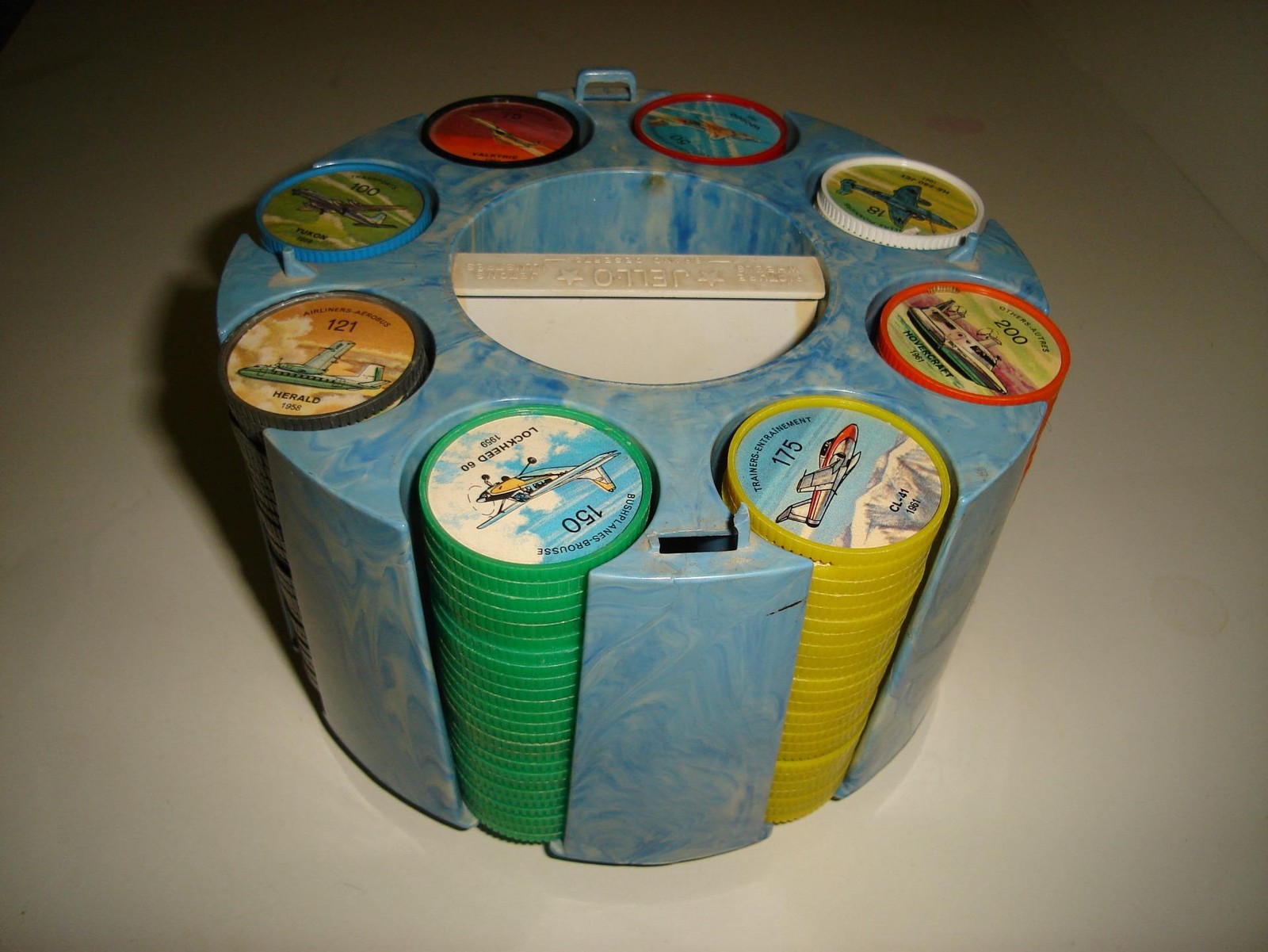 1960s 1962 Complete Set of 200 Diff JELLO & HOSTESS Airplane Coins w/ Carrier