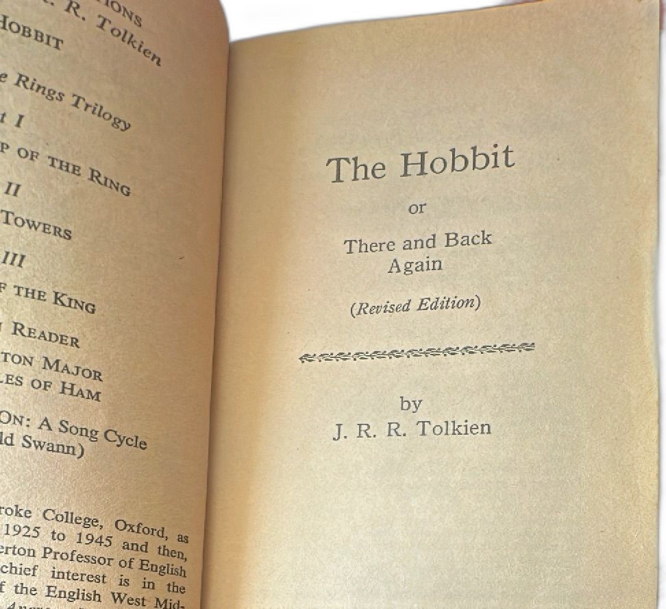 The Hobbit J.R.R. Tolkien 1967 Revised Edition Paperback Houghton Mifflin