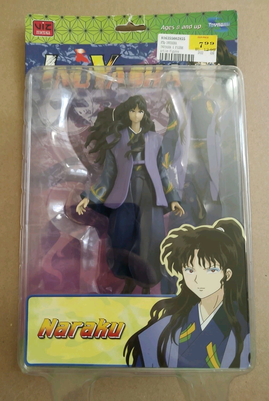 Naraku Inuyasha Anime Figure Toynami Viz Media Toy 2006 New Worn Card