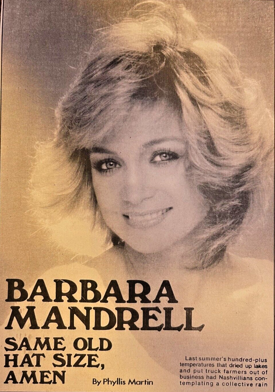 1981 Country Singer Barbara Mandrell