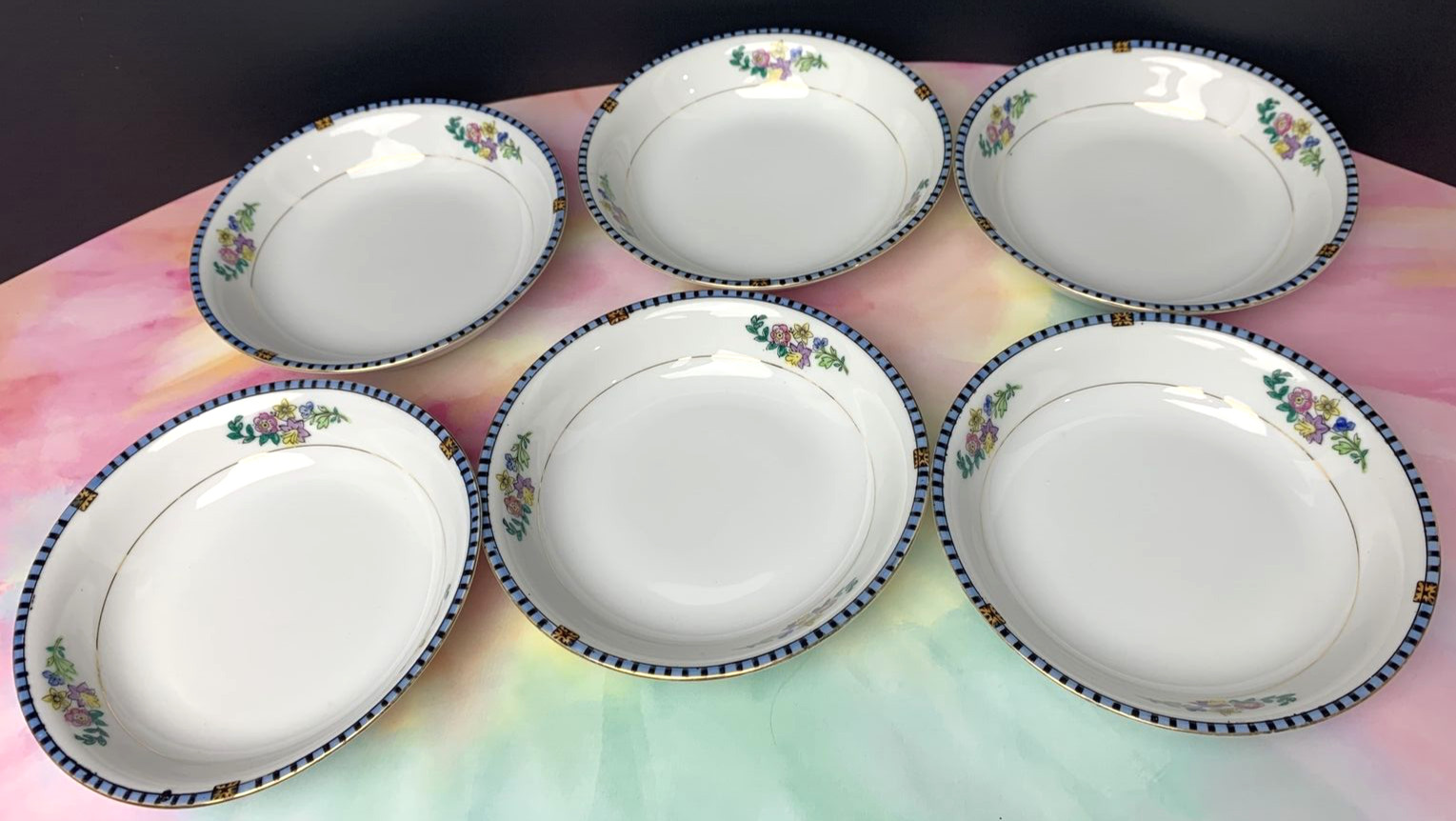 6 Noritake Japan Sheridan 5 1/4\