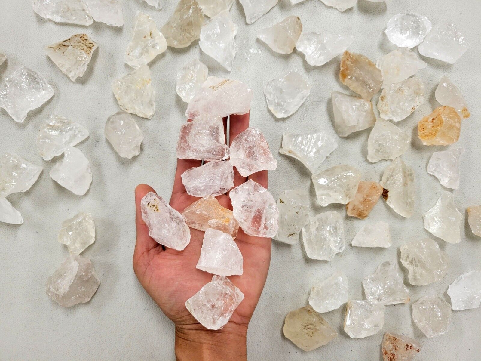 Rough Clear Quartz Crystals Bulk Rocks Minerals for Tumbling Reiki Crafting