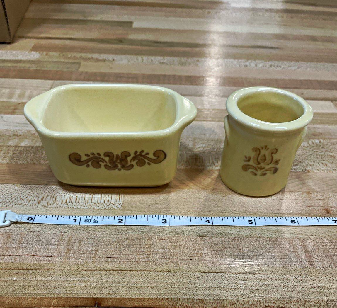 Vintage Pfaltzgraff Village Toothpick and sugar packet holders