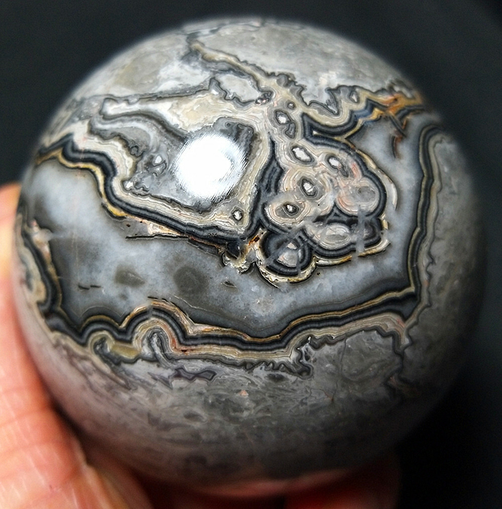 RARE 457.8G 66mm Natural Picasso Jasper Agate Sphere Ball Healing  A648