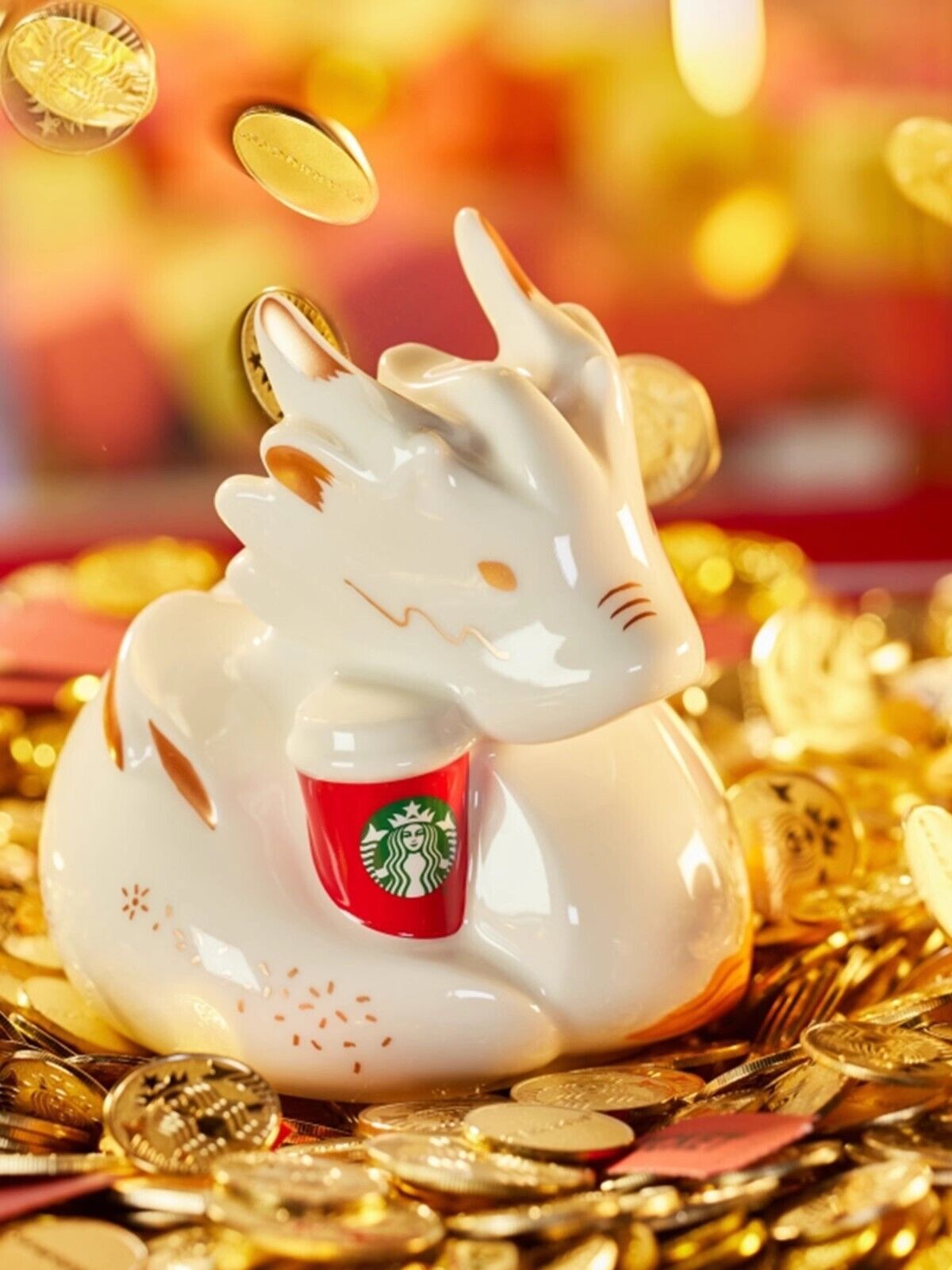 New 2024 China Starbucks The year of Dragon Classic Dragon Ceramic Penny Bank
