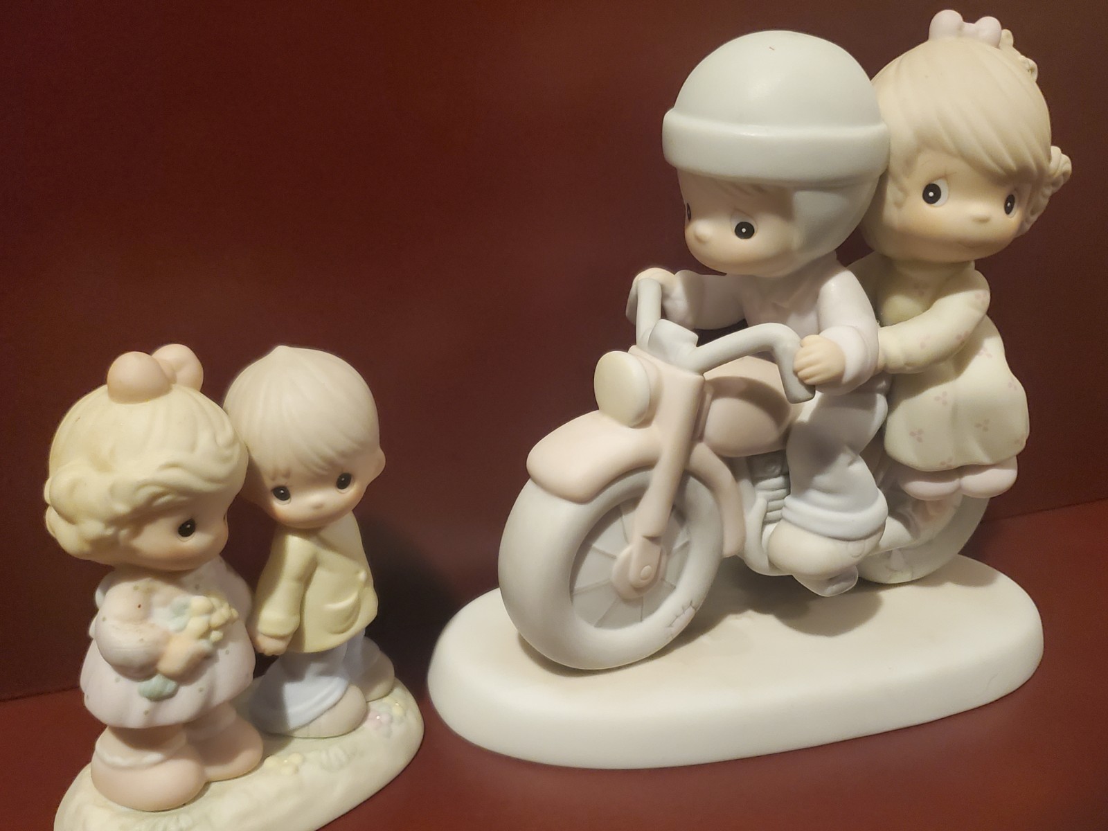 Vintage Precious Moments Figurine Lot of 2 - Bon Voyage & Forever In My Heart