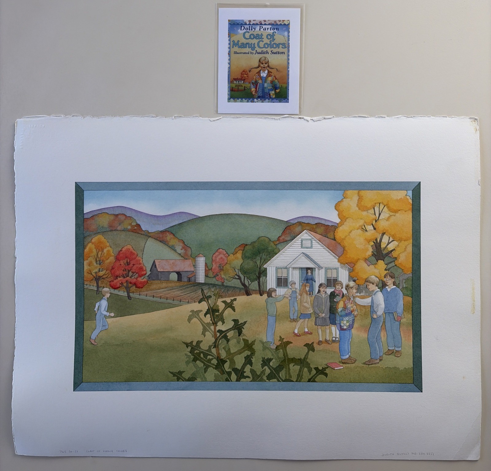 Judith Sutton OG Illustration Dolly Parton Coat of Many Colors Pgs 20-21 Vetted
