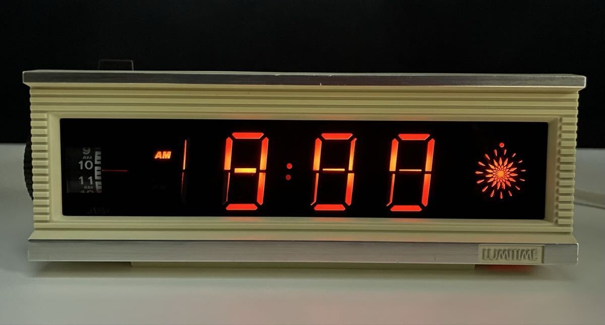 Lumitime YT-102 Electric Clock Vintage Tamura Denki Retro Illuminated Desk Clock