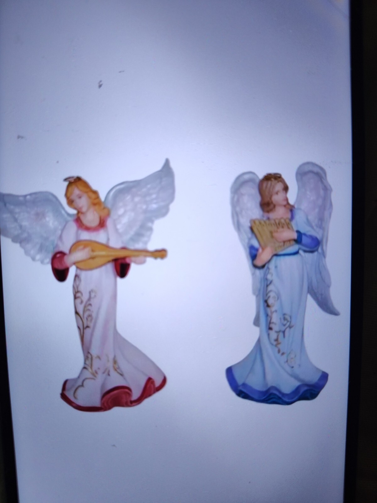 Thomas Kinkade Hawthorne Village Heavenly Song & Heaven\'s Melody Angels New