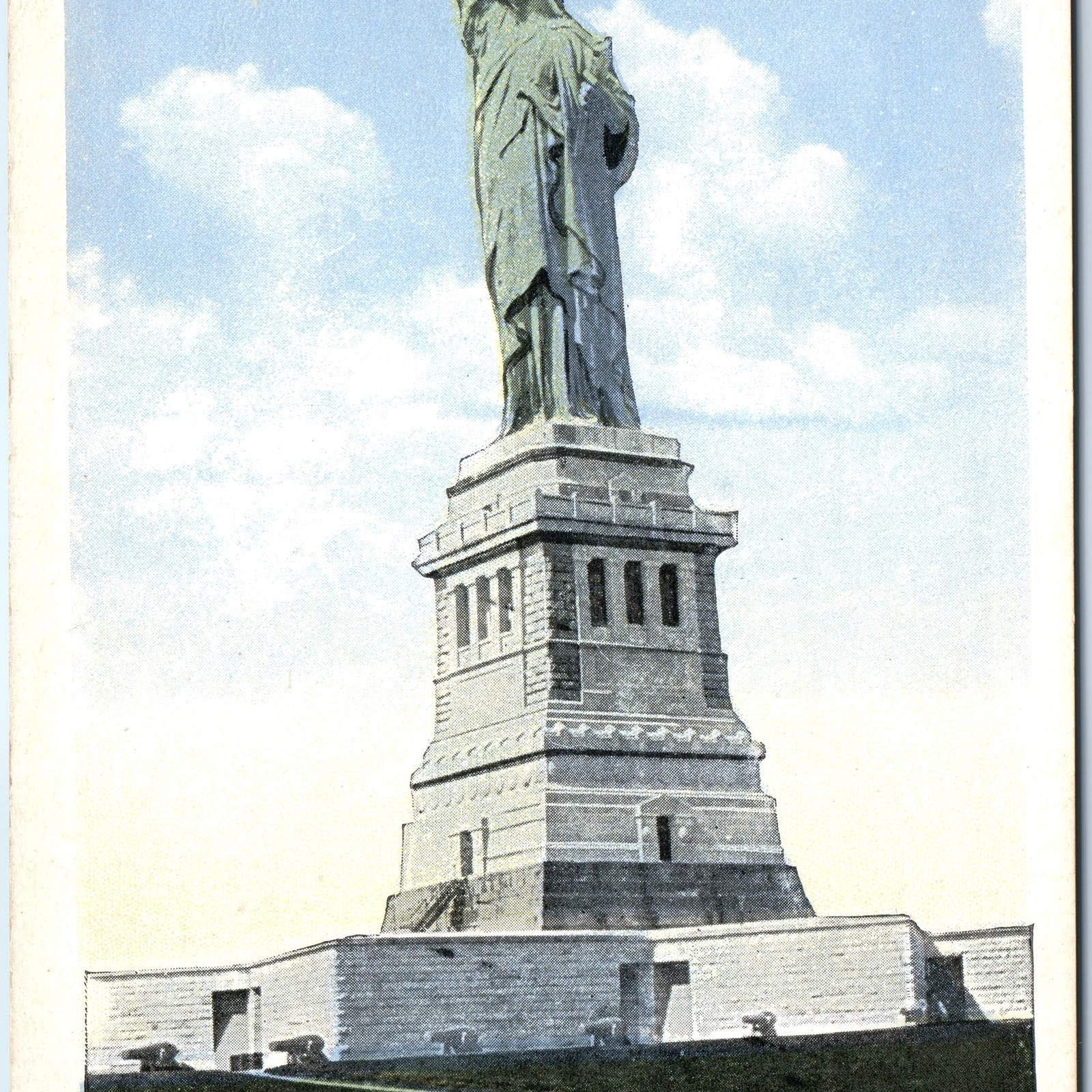 c1910s New York City, NY Statue of Liberty Postcard Fort Wood Cannons Pedestal c1910s New York City, NY Statue of Liberty Postcard Fort Wood Cannons Pedestal