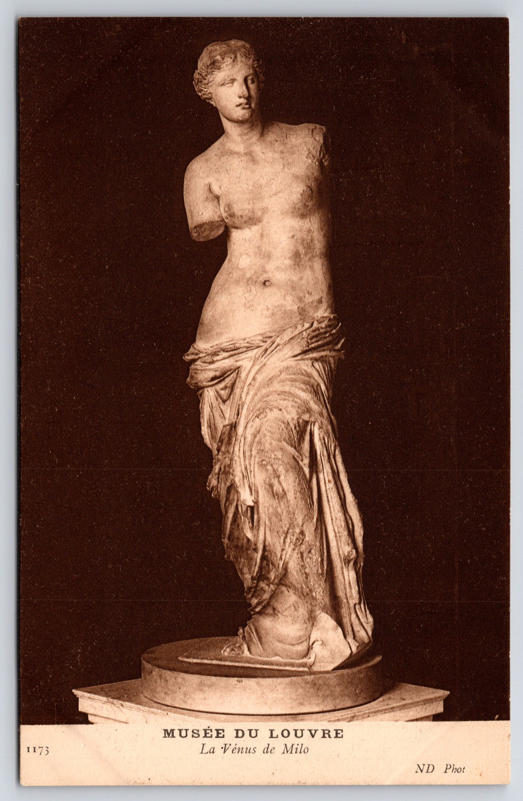 Louvre Venus de Milo Museum Sculpture Postcard