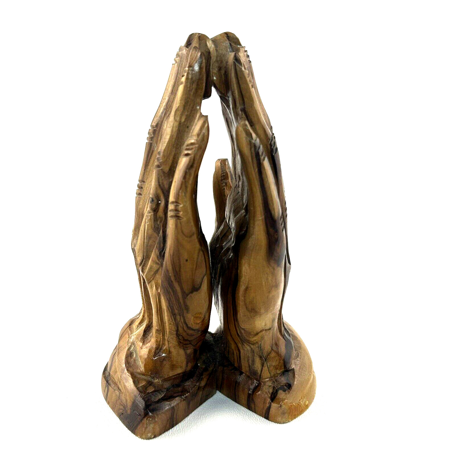 Carved Olive Wood Praying Hands EUC Religious Gift Blessed Vintage Gift Holy