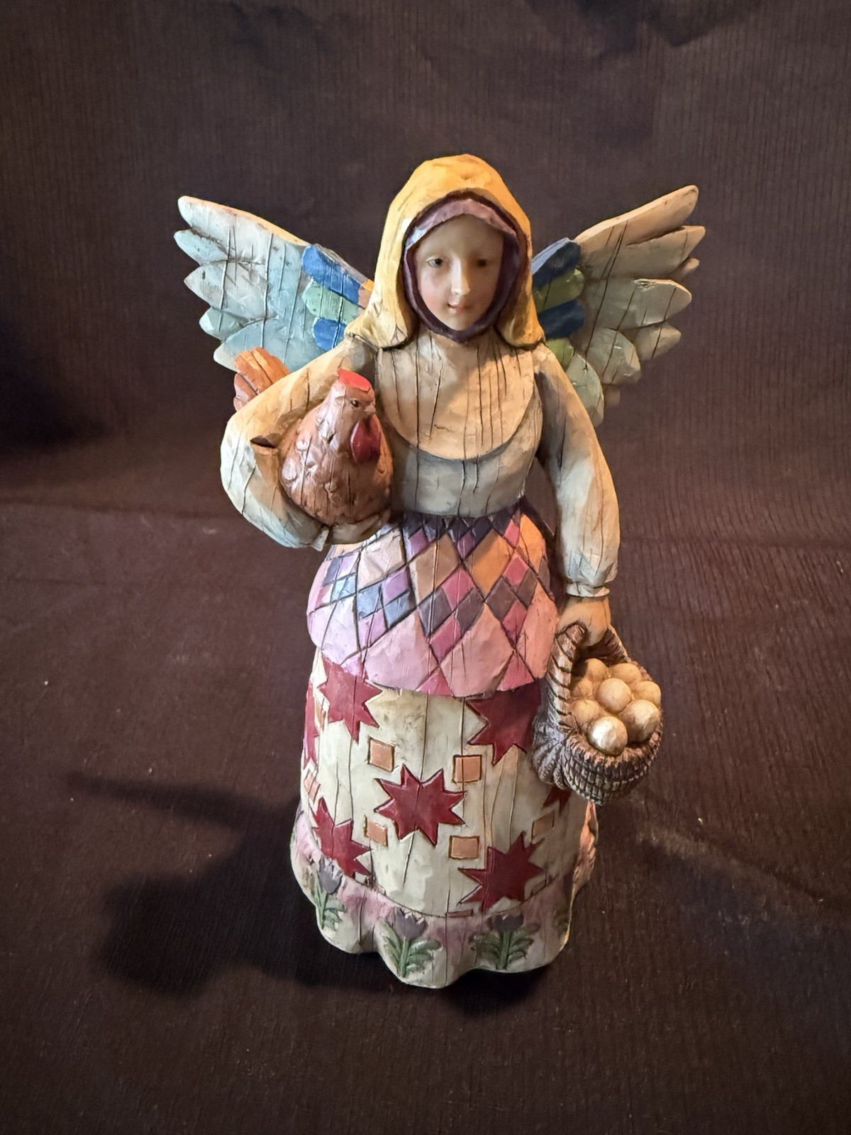 Jim Shore Heartwood Creek Angel of Faithfulness Chicken and Egg Basket Figurine Jim Shore Heartwood Creek Angel of Faithfulness Chicken and Egg Basket Figurine
