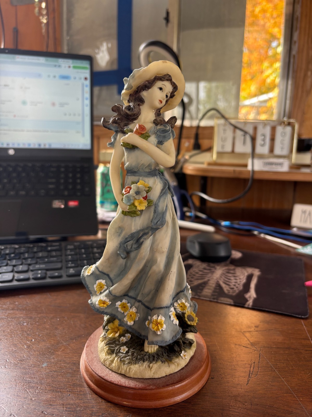 Vintage Ceramic Girl Figure 