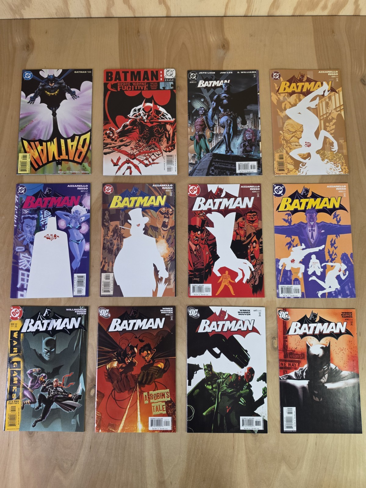 Batman Comic Lot 598,600,619,620,621,622,624,625,632,645,647,650